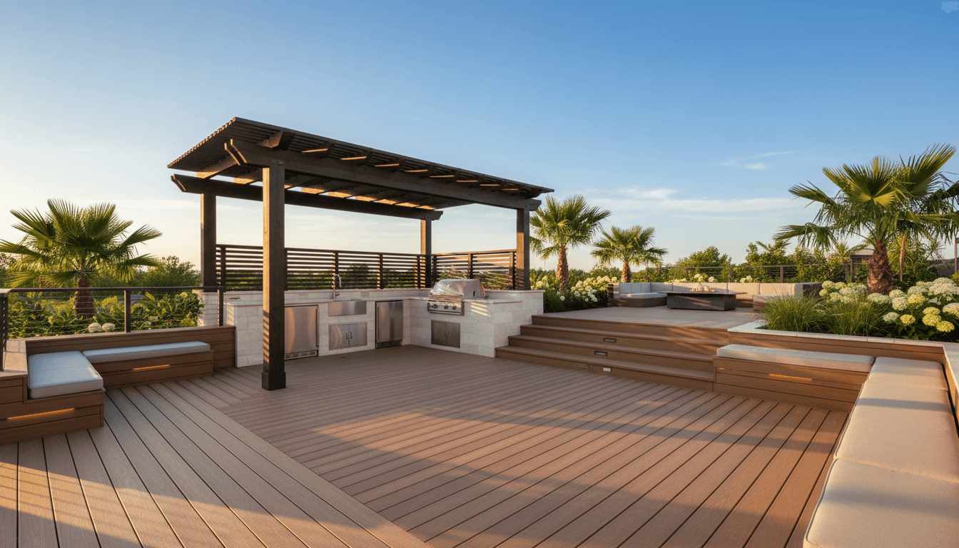 Custom deck built in Waterford with durable composite materials