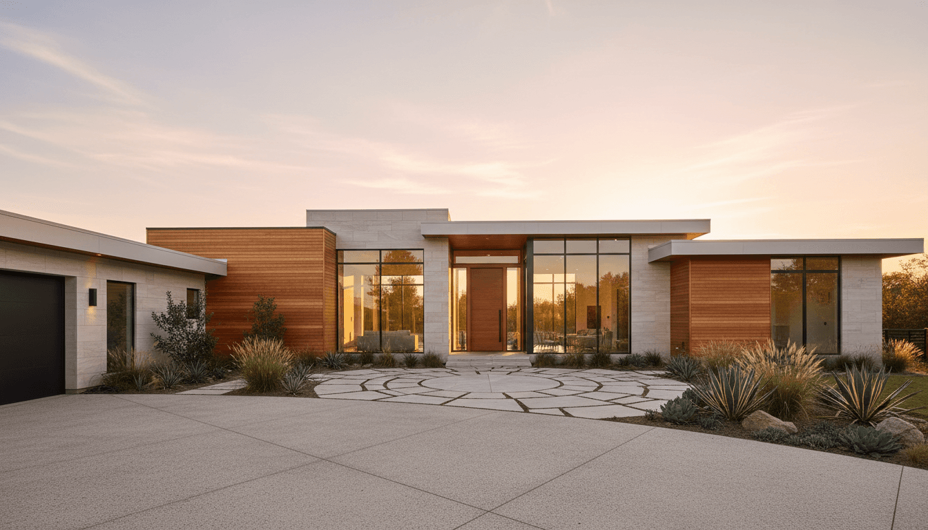 Newly built home exterior