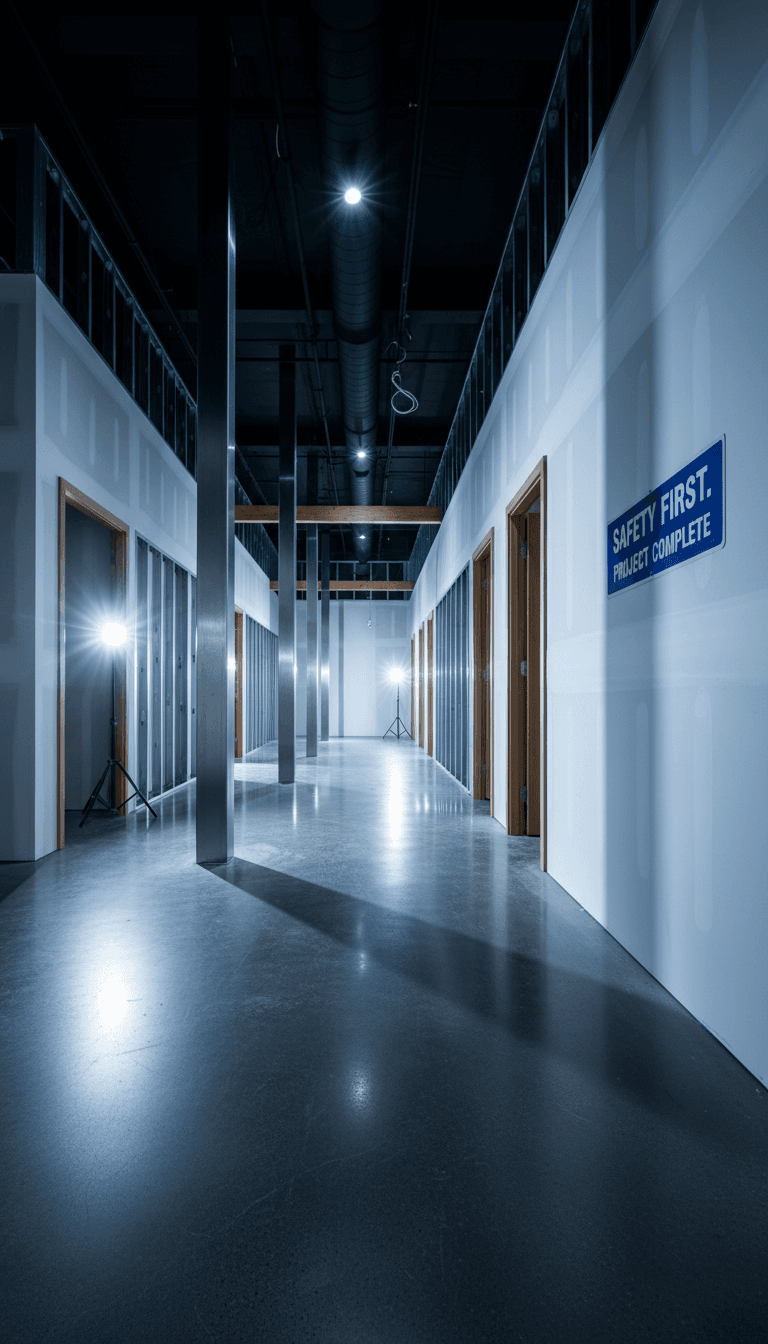 Commercial space remodel with open layout and updated finishes